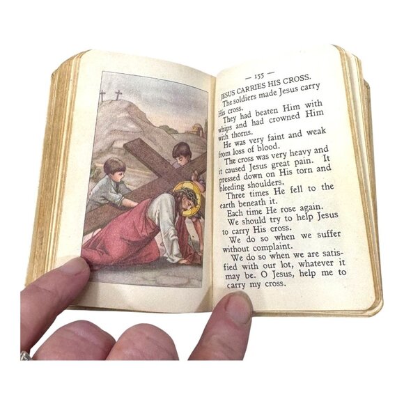 Rare Vintage 1936 Antique Celluloid 1st Communion Prayer Book W/ Crucifix READ - Picture 7 of 9